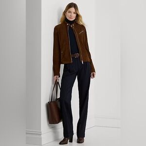 Lauren Ralph Lauren 
Navy Pinstripe Trousers